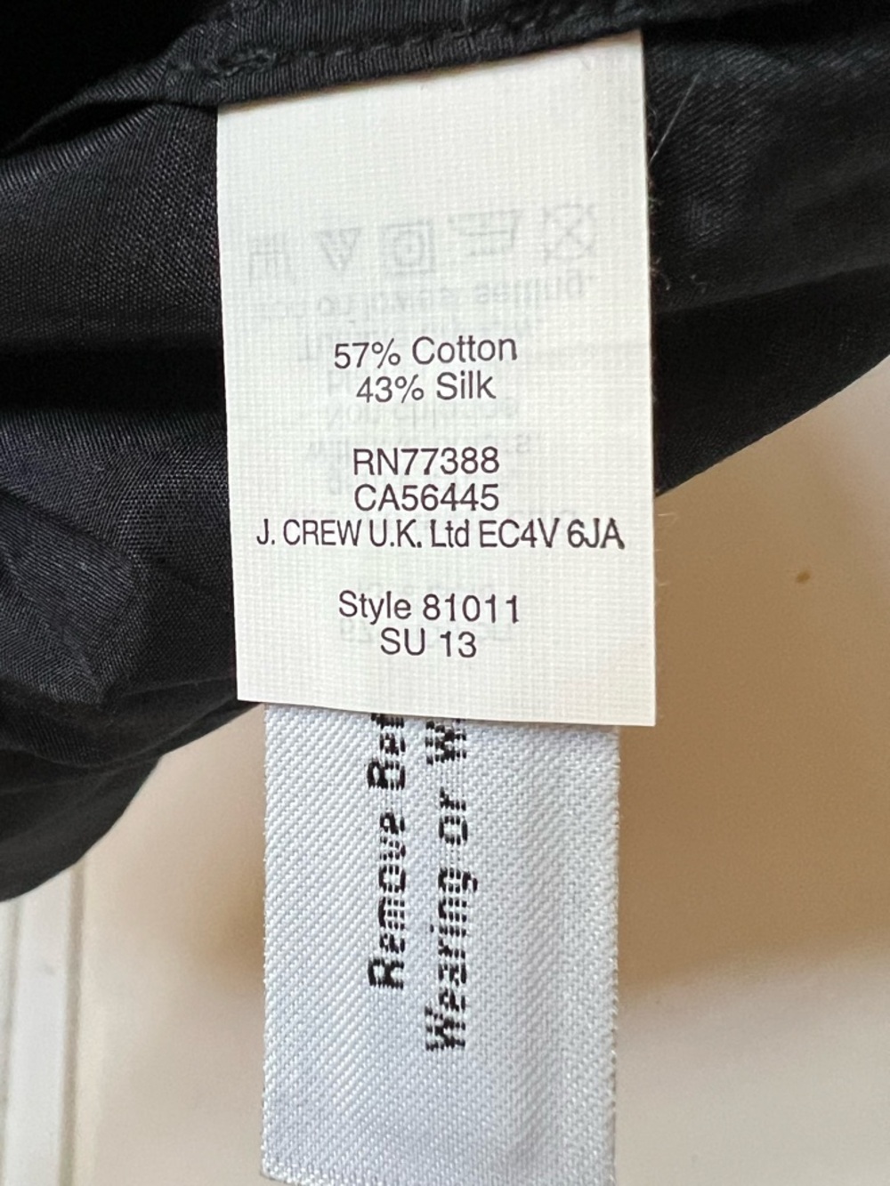 J. Crew Black Eyelet Square-Neck Cotton Blouse - Picture 4 of 5